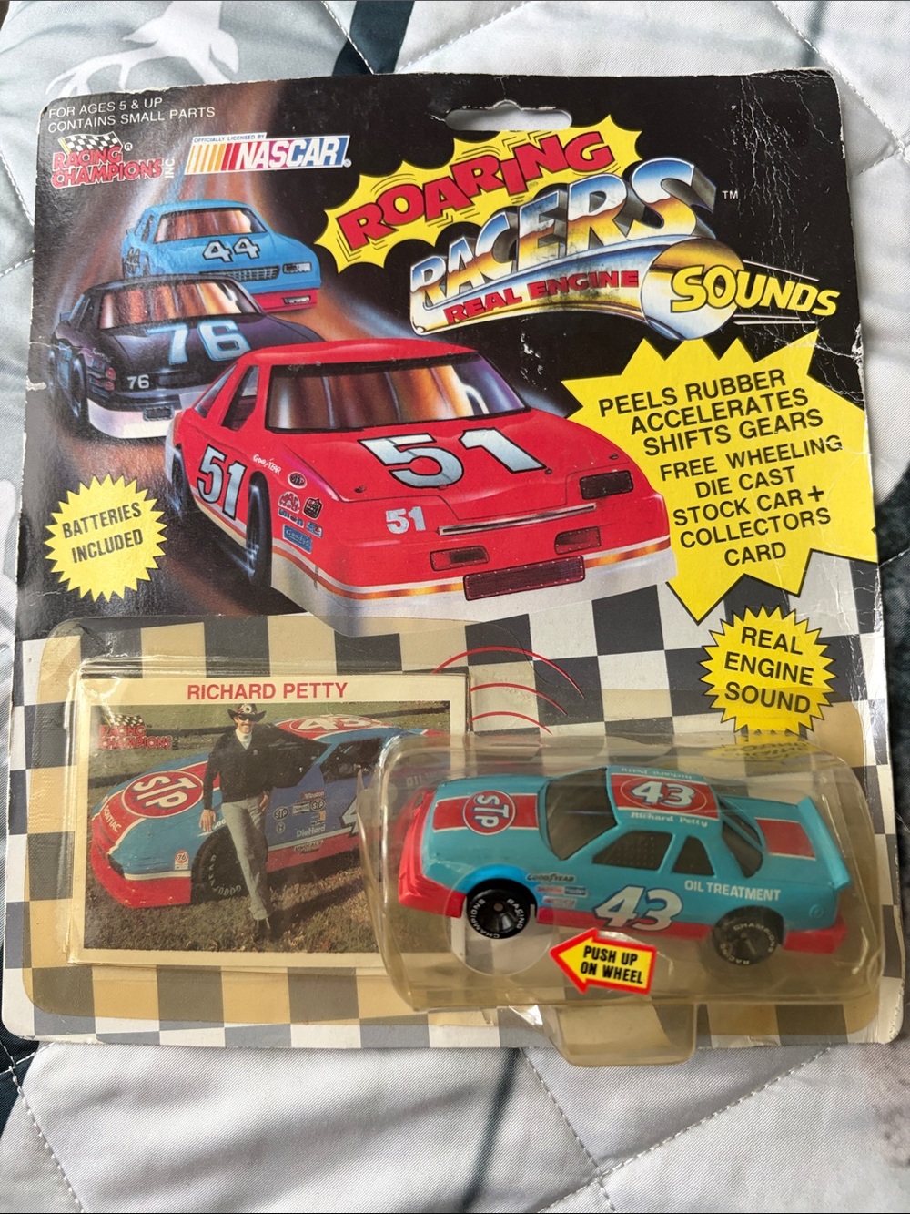 Nascar Roaring Racers Die-Cast Push Car - Teal & Red